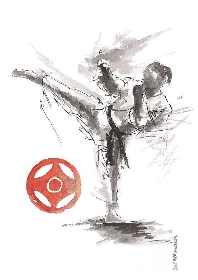 Karate Painting - Karate Kyokushi, Karate Poster, Karate Print by Mariusz Szmerdt