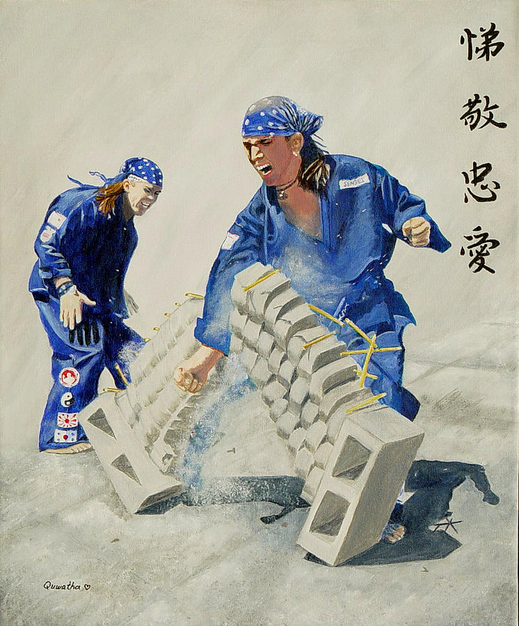 Karate Painting by Quwatha Valentine