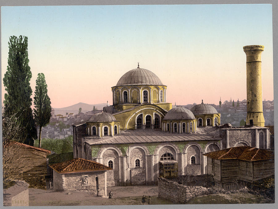 Kariye mosque, Constantinople, Turkey, between ca Painting by Artistic Rifki