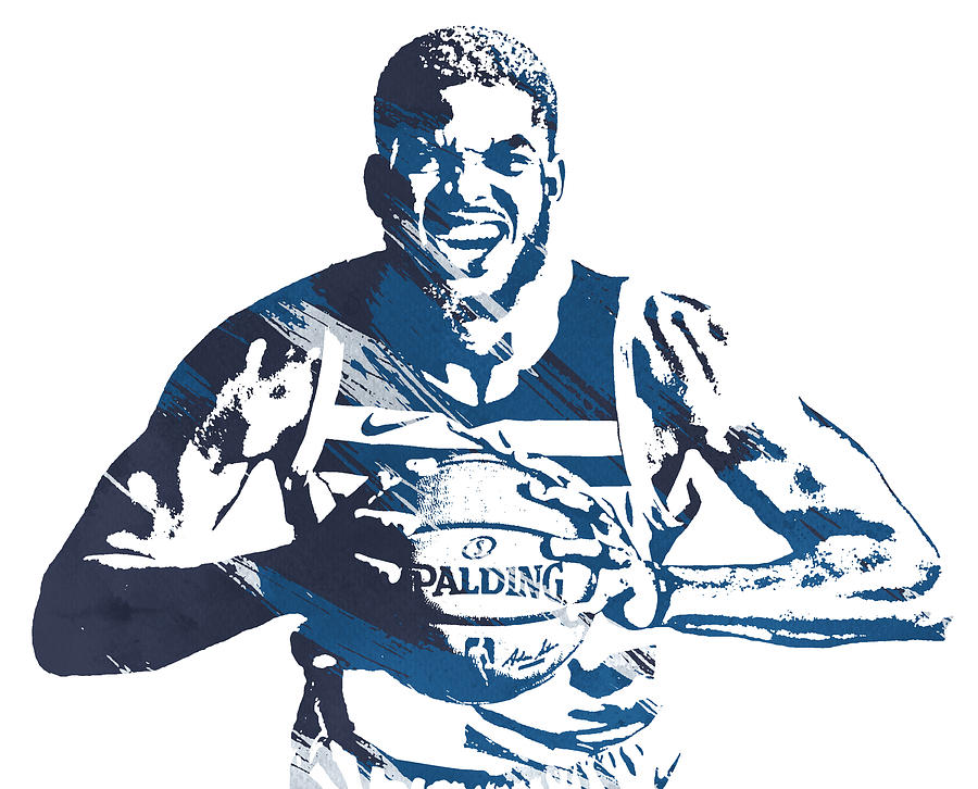 Karl Anthony Towns MINNESOTA TIMBERWOLVES WATERCOLOR STROKES PIXEL ART 1 by Joe Hamilton Karl Anthony Towns MINNESOTA TIMBERWOLVES WATERCOLOR STROKES PIXEL ART 1 by Joe Hamilton