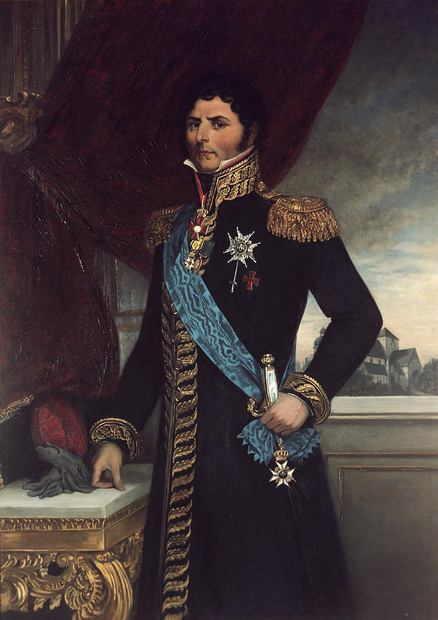 Karl III Johan, 1875 Painting by O Vaering by Catharine Engelhart Amoyt
