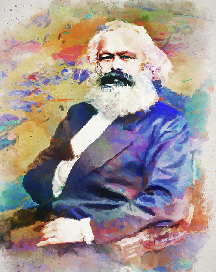 Karl Marx Color Splash Painting by Dan Sproul - Fine Art America