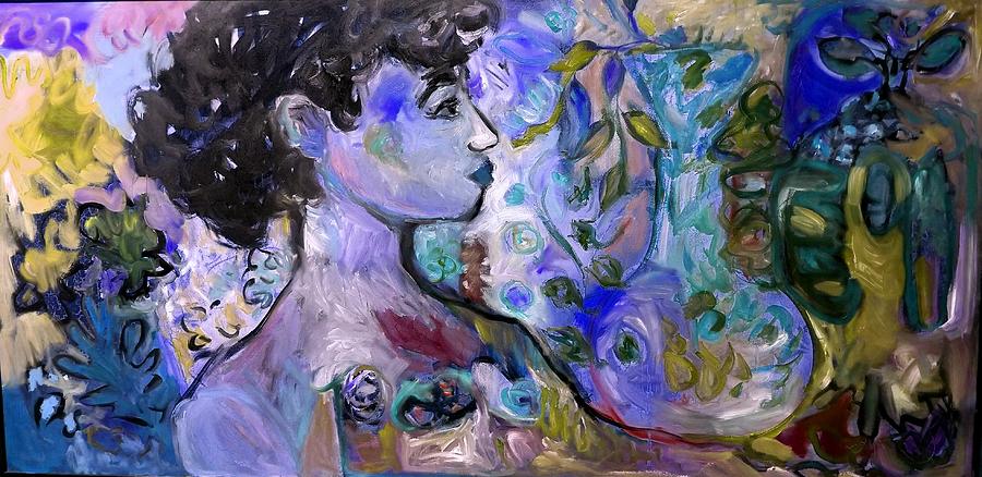 Karlatta Blue Jazz Painting by Mykul Anjelo