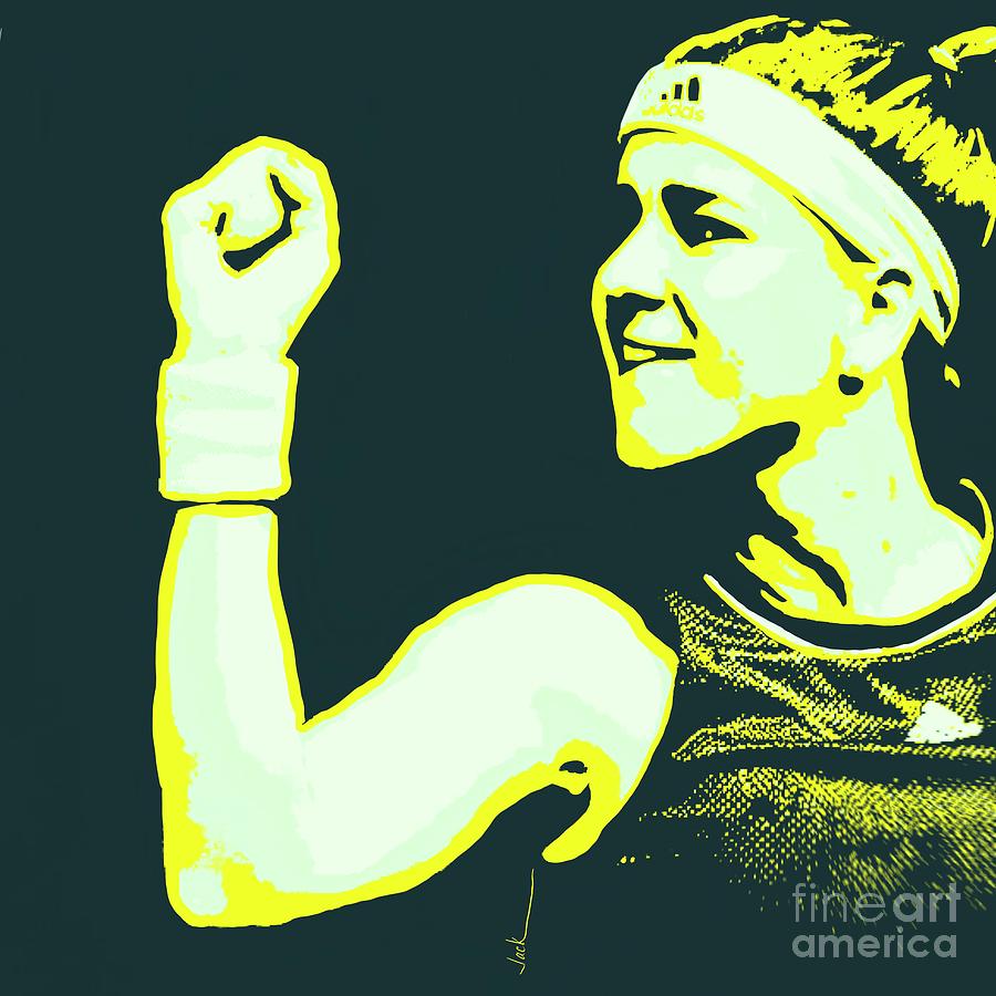 Tennis Painting - Karolina Muchova by Jack Bunds Tennis Painting - Karolina Muchova by Jack Bunds