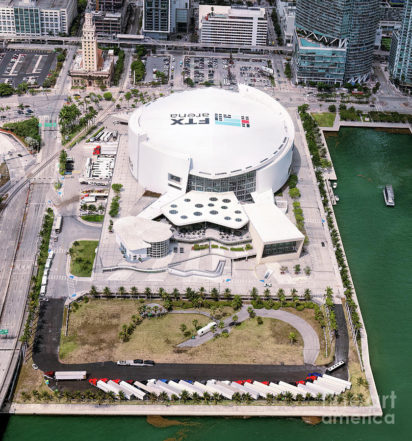 Kaseya Center Miami Arena Aerial View Photograph by David Oppenheimer ...