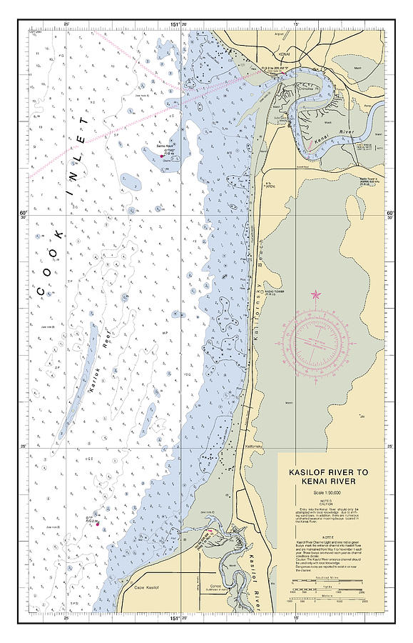 Kasilof River To Kenai River Cook Inlet Alaska Chart 16662_2, Noaa