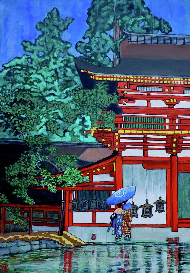 Kasuga Shrine, Nara Painting by Tom Roderick