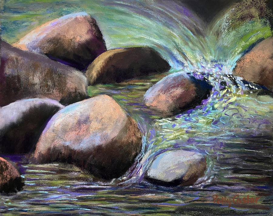 Katahdin Stream Close-up Painting by Polly Castor