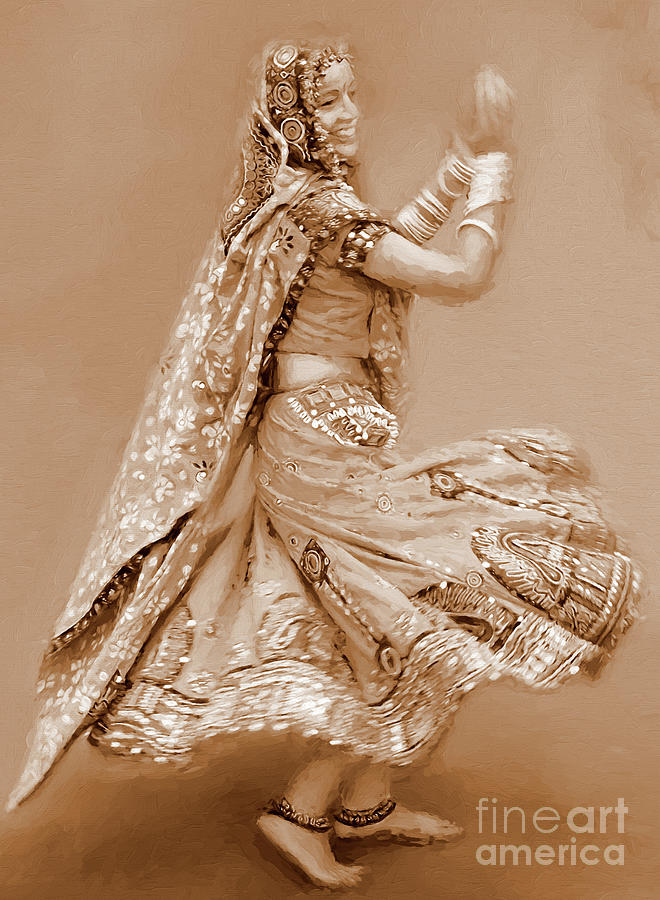 Kathak Dancer art 5602 Painting by Gull G
