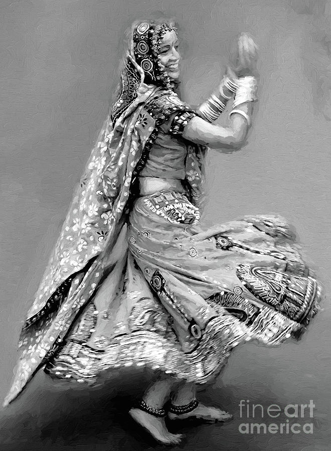 Kathak dancer Female 34 Painting by Gull G