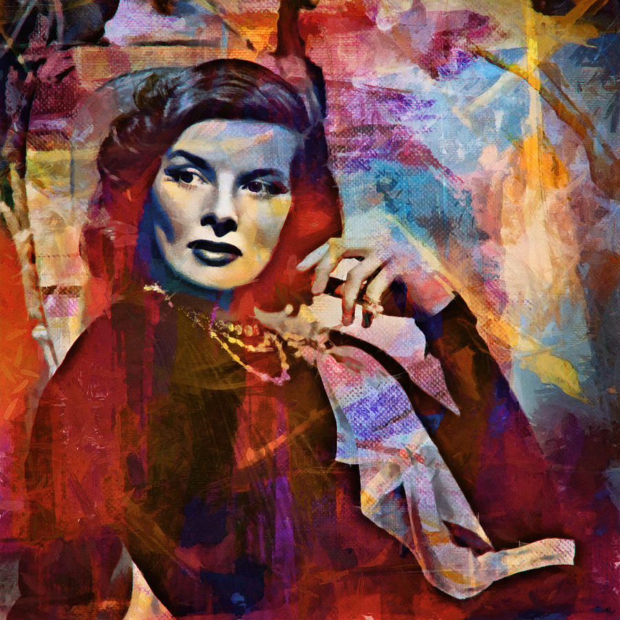 Katharine Hepburn Mixed Media by SampadArt Gallery - Fine Art America