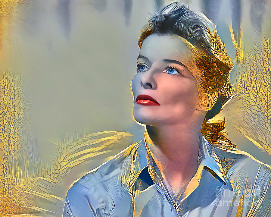 Katharine Hepburn The Seduction of a Hollywood Goddess 20220327 Photograph by Wingsdomain Art and Photography