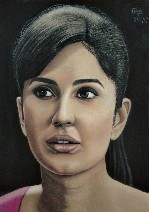 Portrait Pastel - Katrina Kaif by Vishvesh Tadsare