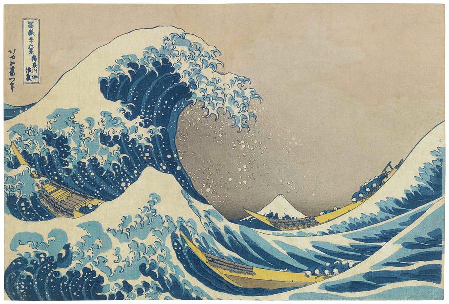 Katsushika Hokusai 1760-1849 Kanagawa Oki Nami Ura In The Well Of The ...