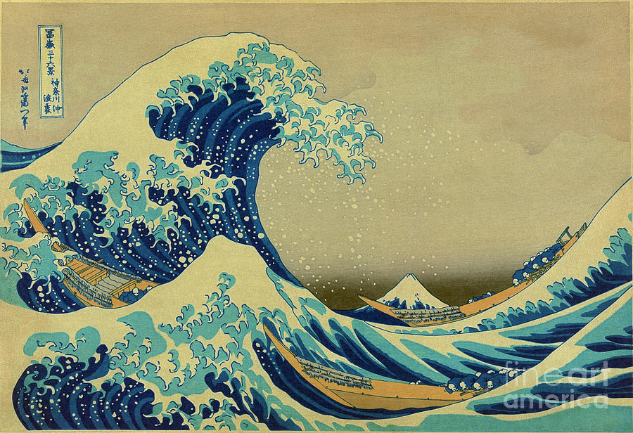 Katsushika Hokusai Mixed Media - Katsushika Hokusai Great Wave Kanagawa by Katsushika Hokusai