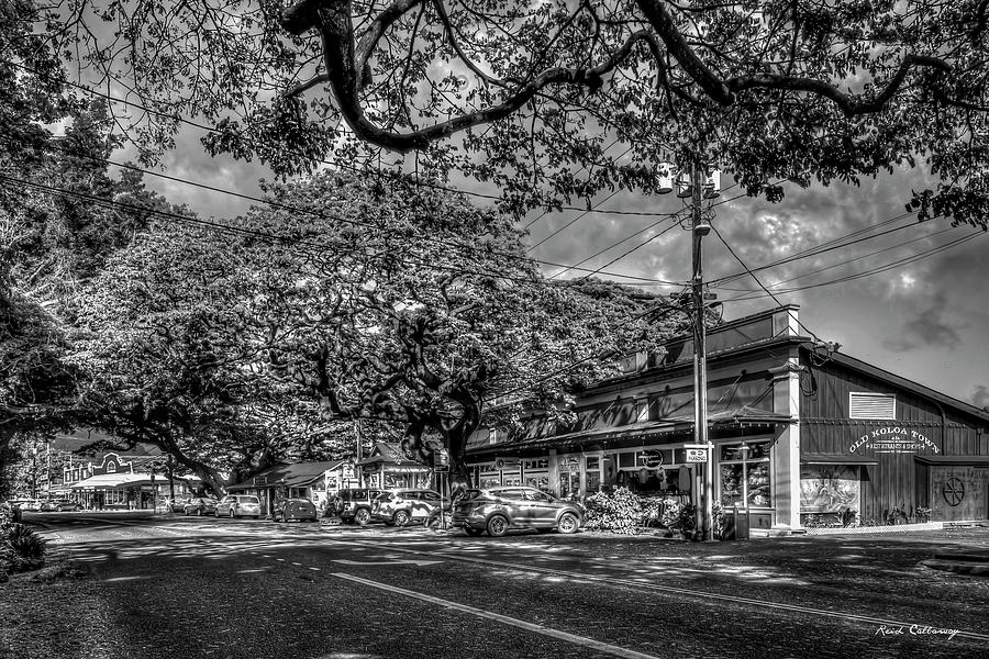 Kauai HI Old Koloa Town 888 B W Architectural Cityscape Art Photograph by Reid Callaway