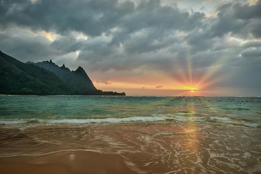 Nature Photograph - Kauai Sunset by Jon Glaser