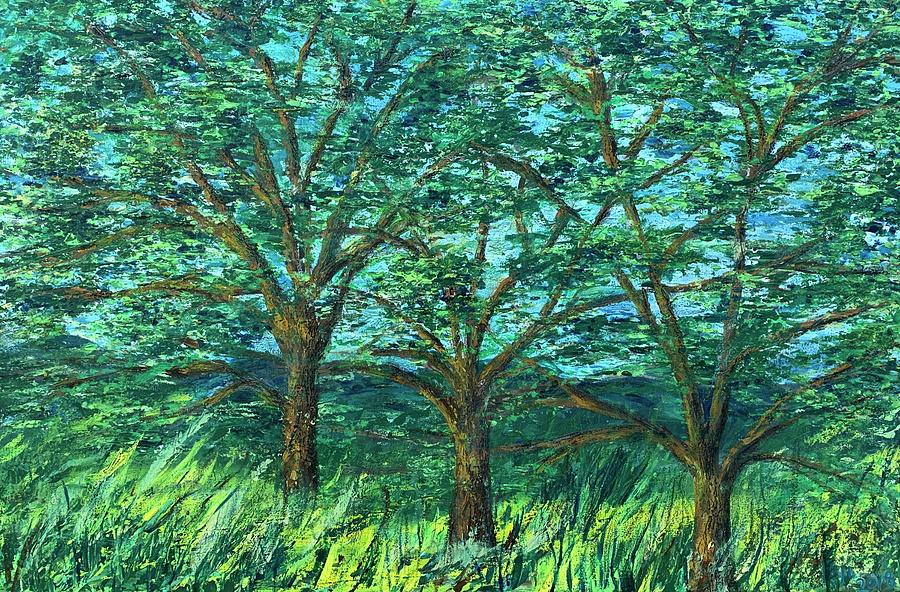 Kauai Trees Painting by Raji Musinipally