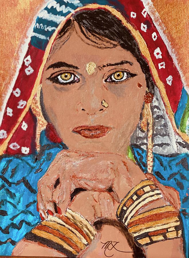 South Asian Princess - Kaur  Painting by Melody Fowler
