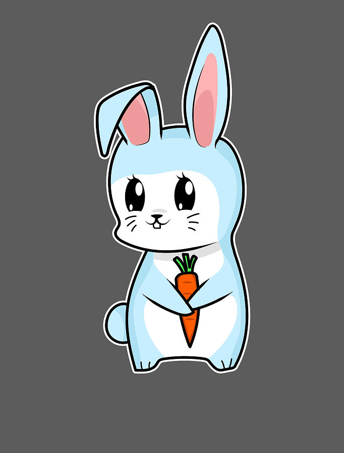 Kawaii Bunny For Men Women Kids - Anime Lover Manga Japan Digital Art by  Mercoat UG Haftungsbeschraenkt - Fine Art America