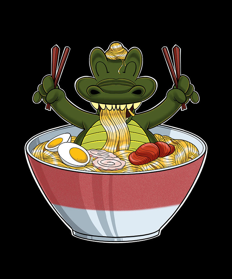 kawaii crocodile japan ramen noodles i otaku anime crocodile maximus designs