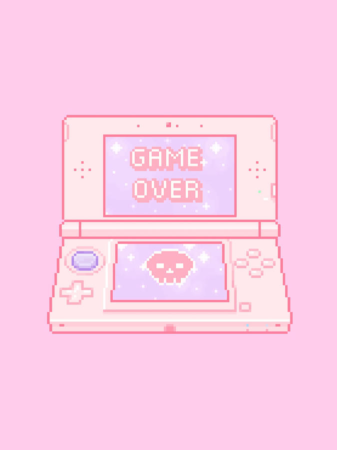 Kawaii Gaming Console Poster green Painting by Damien Adams - Fine Art ...