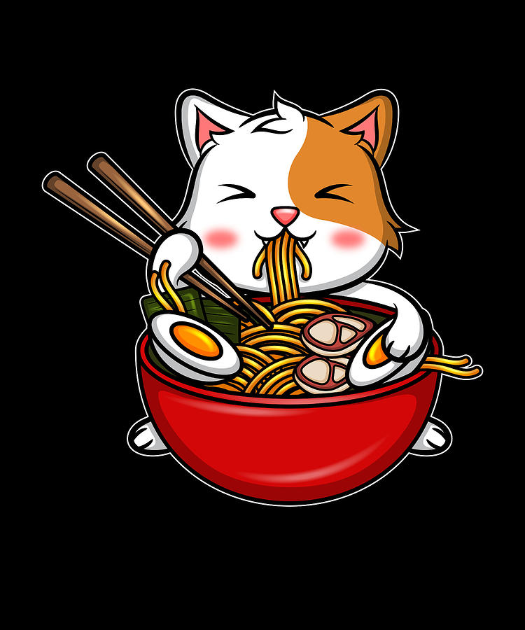 ramen cat plush
