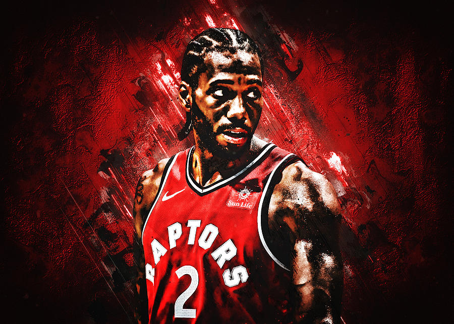 Kawhi Leonard American Basketball Player Toro Digital Art by Yoyo Di