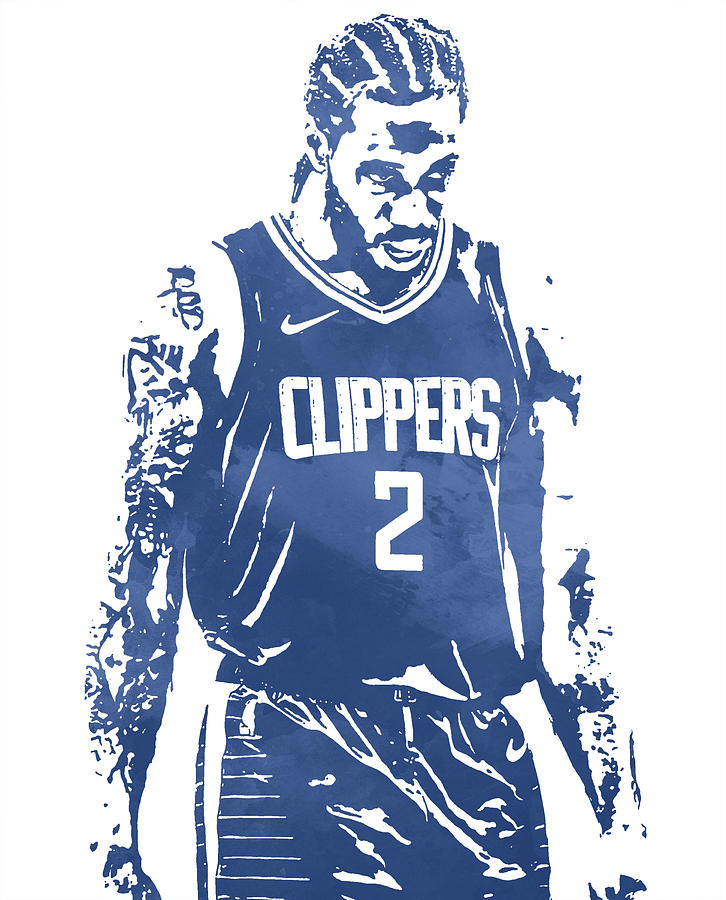 Kawhi Leonard Los Angeles Clippers Watercolor Strokes Pixel Art 3 Mixed ...