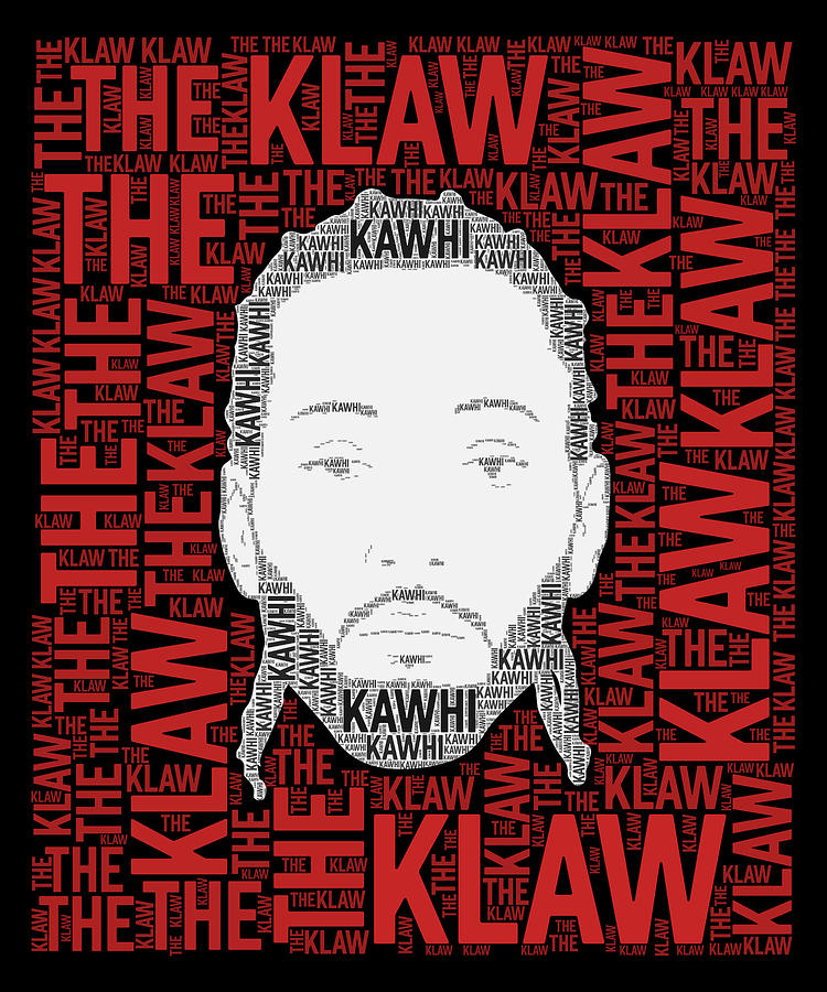 Kawhi The Klaw Typo Word Art Graphic Design Digital Art by My Banksy