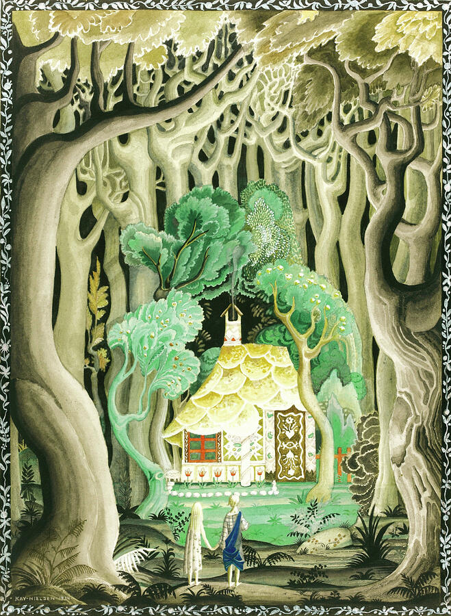 Kay Nielsen illustrations - Hansel and Gretel - Grimm Brothers 1925 Painting by Kay Nielsen