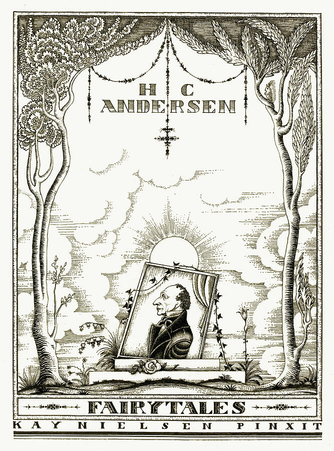 Kay Nielsen illustrations - Portrait, title page for Andersens Fairy Tales 1924 Drawing by Kay Nielsen