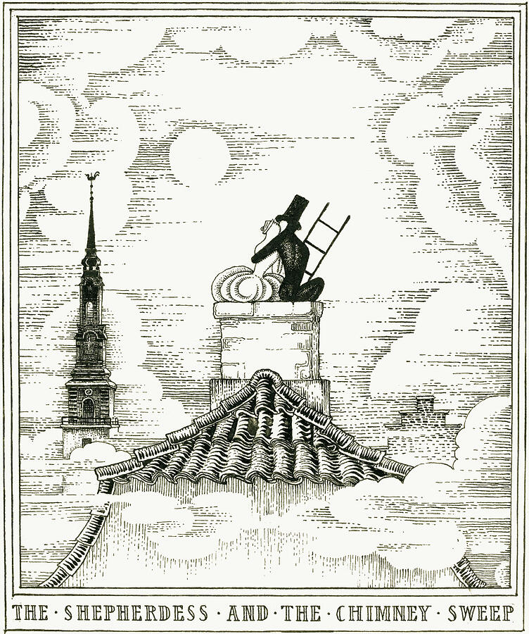 Kay Nielsen illustrations - The shepherdess and the chimney sweep -  Andersens Fairy Tales 1924 Drawing by Kay Nielsen