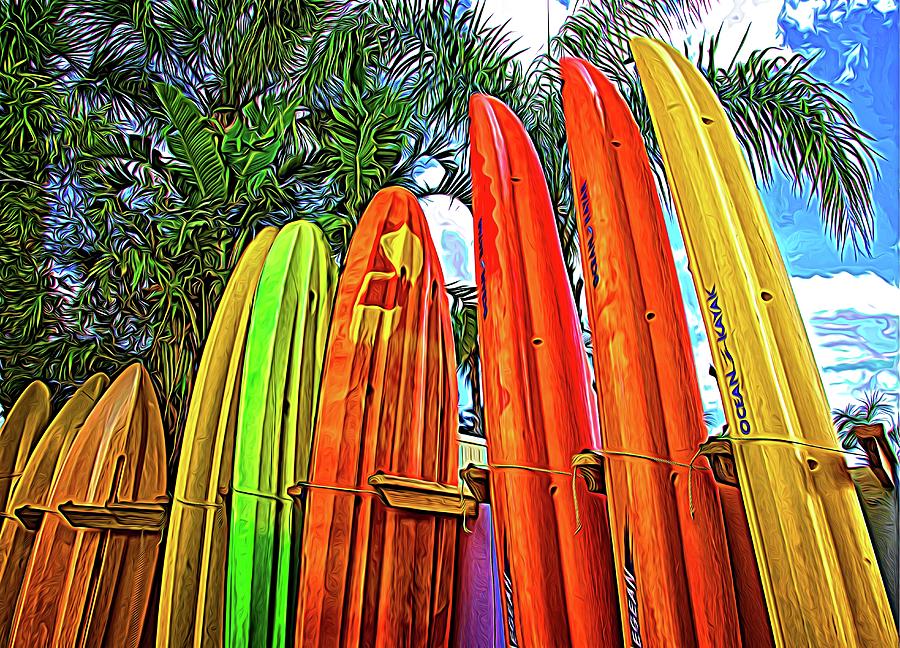 Kayak Colorful Photograph by Alice Gipson