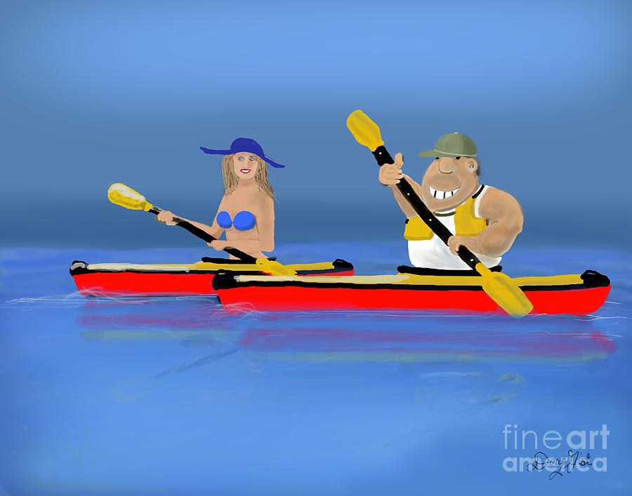 Kayak Couple Digital Art by Doug Gist