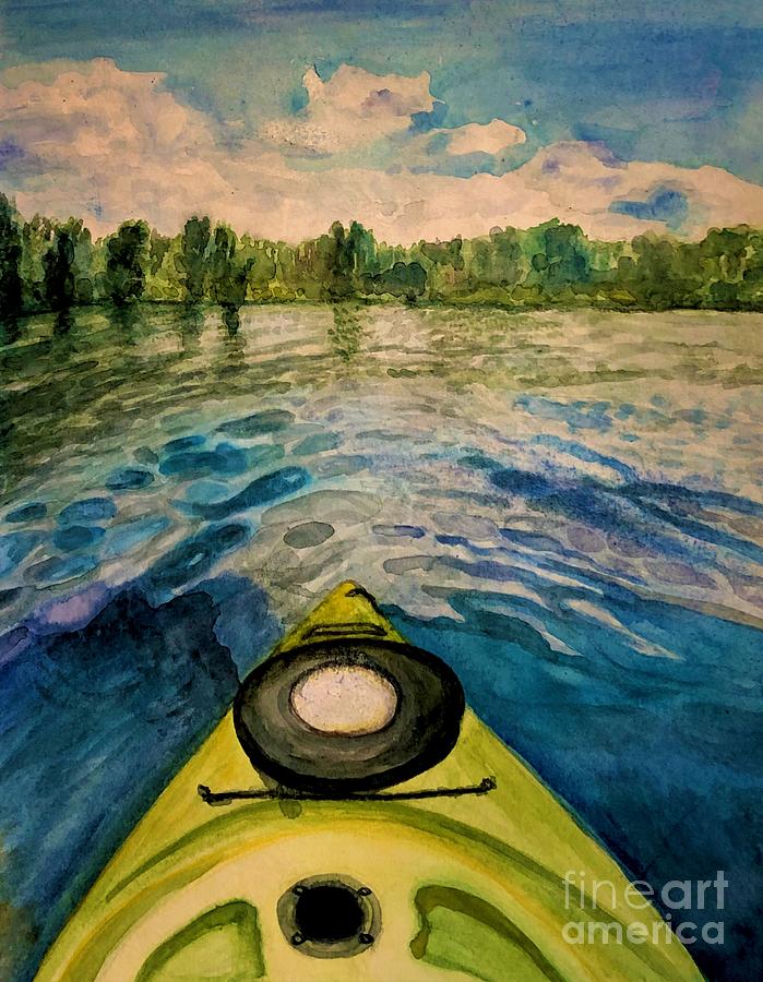 Kayak Dreams Painting by Deb Stroh-Larson