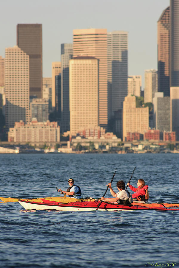 Kayak On Puget Sound 02 Photograph by Mike Penney