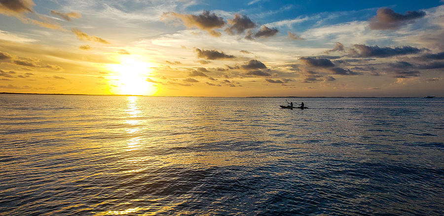 Kayaker at Sunset Photograph by Bonny Puckett