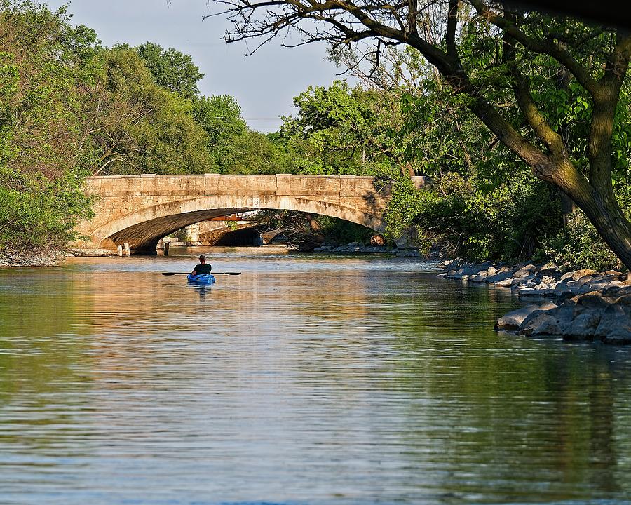 Kayaker on the Yahara River, Madison, WI Photograph by Steven Ralser