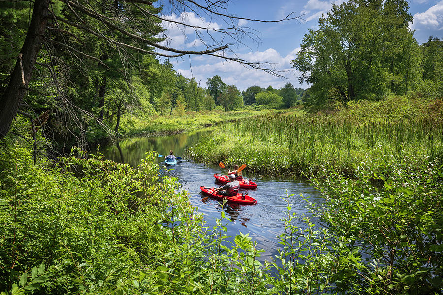 Kayakers in Litchfield County Photograph by Fran Gallogly