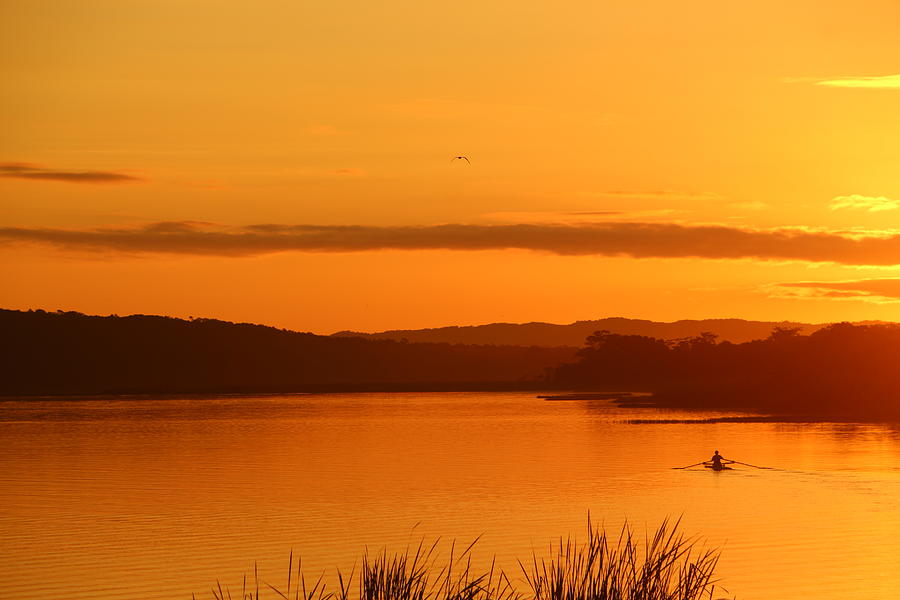 Kayaking At Sunrise Photograph