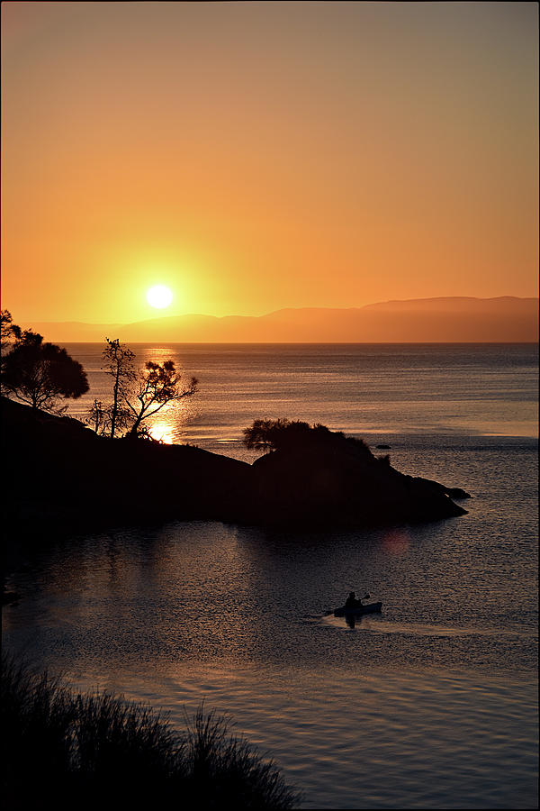 Kayaking at sunset Photograph by Andrei SKY