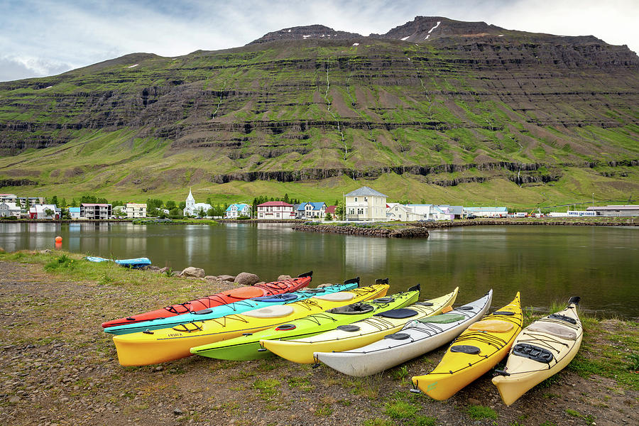Kayaking in Seydisfjordur Iceland Photograph by Pierre Leclerc Photography