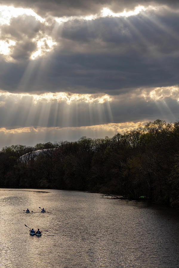 Kayaking on Lake Carnegie Photograph by Steven Richman