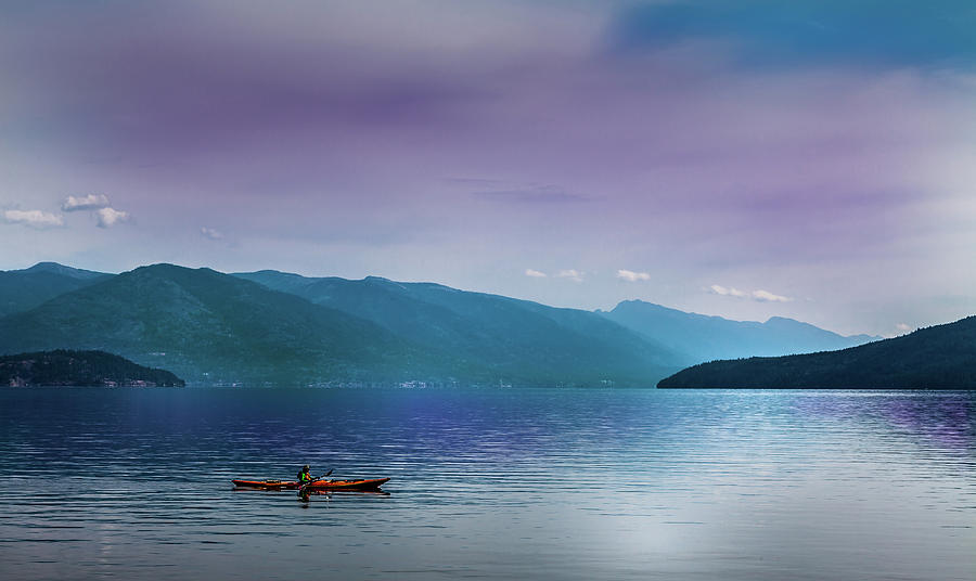 Kayaking Pend Oreille Lake Photograph