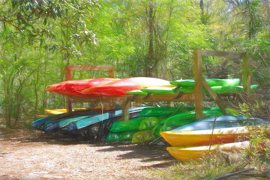 Kayaks And Canoes Photograph