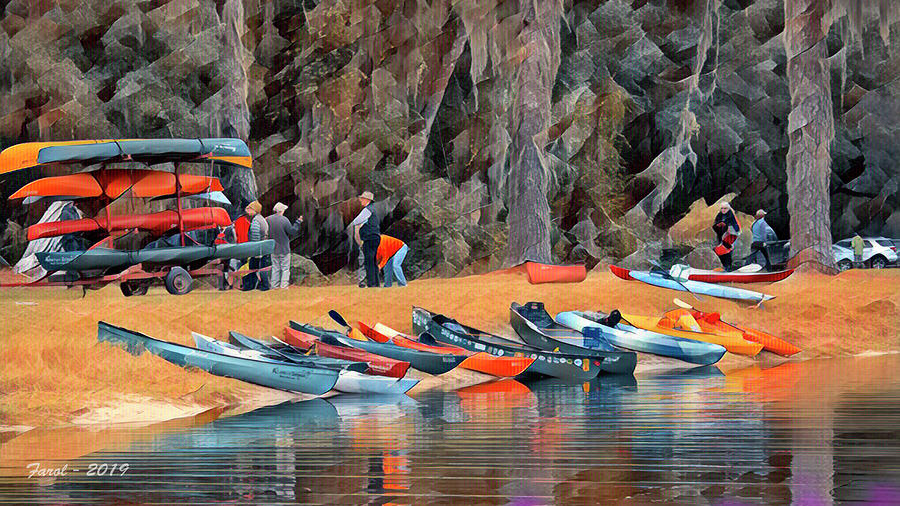 Kayaks and Canoes Photograph by Farol Tomson