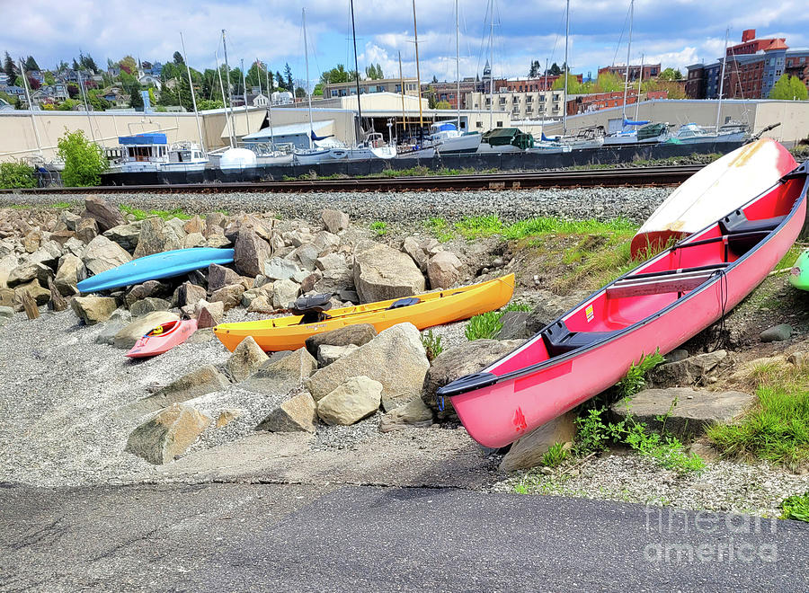 Kayaks and Canoes Photograph by Norma Appleton