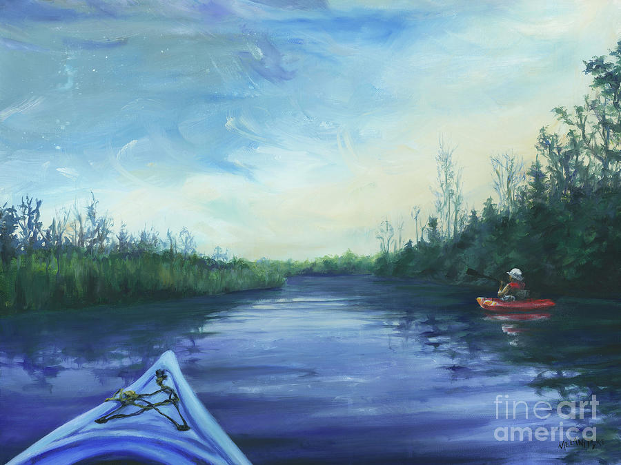 Kayaks at Dawn Painting by Melani Pyke - Fine Art America