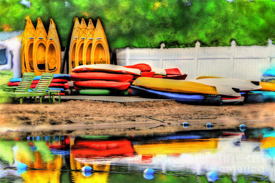 Kayaks At Lake George Photograph by Jeff Breiman